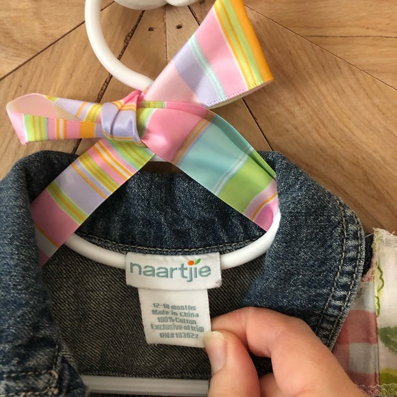 Embroidered baby girl Naartjie jean jacket - Picture 6 of 8